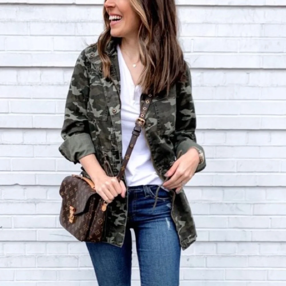 Camouflage Military Cotton Anorak Jacket olive green_13